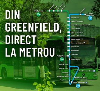 Nicuşor Dan: Autobuzul 203 care face legătura între cartierul Greenfield şi Piaţa Presei Libere va circula începând de sâmbătă până la Piaţa Victoriei, unde călătorii au conexiune directă cu metroul