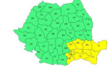 Cod galben de vânt puternic, în Dobrogea şi în cea mai mare parte a Munteniei, până sâmbătă seară / Cum va fi vremea în Bucureşti  

