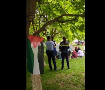 Tabără pro-Palestina la rectoratul Universităţii Bucureşti, după modelul celor din Statele Unite / Mesajul purtătorului de cuvânt al Universităţii din Bucureşti - FOTO, VIDEO