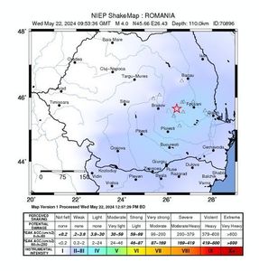 Cutremur cu magnitudinea 4 în zona seismică Vrancea - Buzău