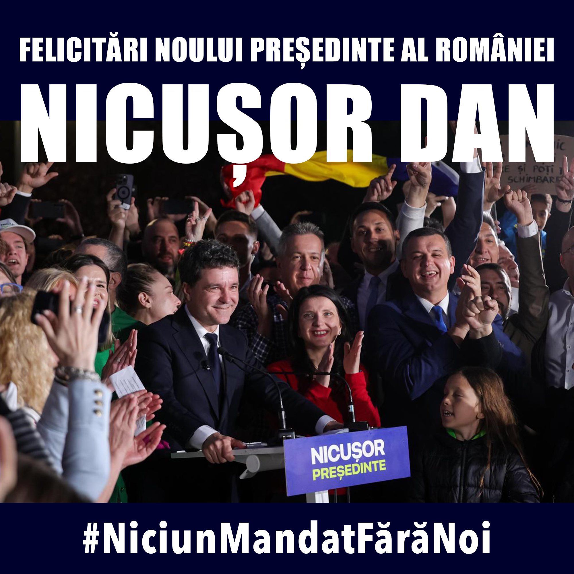 ALEGERI PREZIDENŢIALE 2025 – Activişti din mai multe domenii, mesaje de felicitare pentru Nicuşor Dan / Vasile Bănescu: Mulţumiri din toată inima tuturor celor ce ne-au salvat de căderea în haos şi beznă