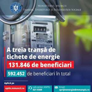 Ministrul Muncii, Florin Manole: Peste 130.000 de familii beneficiază de astăzi de sprijin pentru plata energiei electrice / Sprijinul continuă până la 31 martie 2026, iar cererile pot fi depuse online sau la primărie