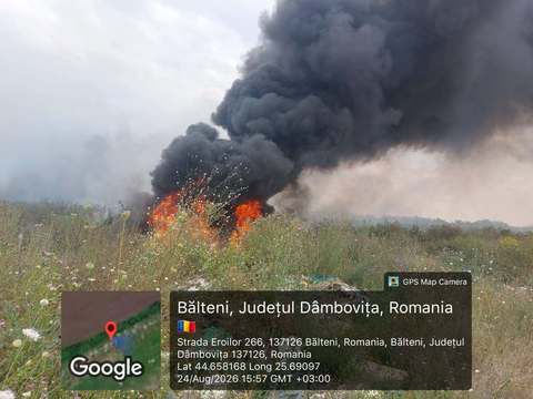Dâmboviţa: Amendă de 60.000 de lei dată de Garda de Mediu administraiei locale a comunei Conţeşti, unde deşeuri au fost depozitate şi arse necontrolat pe terenuri ale Primăriei - FOTO