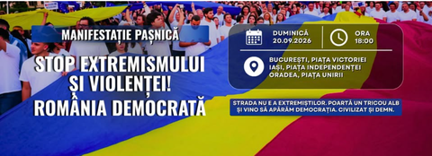 Manifestaţii în Bucureşti, Iaşi, Oradea şi Timişoara, duminică seară, împotriva protestelor violente. „Folosirea violenţei ca armă politică nu mai înseamnă protest”, transmit organizatorii/ Recomandările Jandarmeriei
