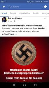 Institutul "Elie Wiesel”, după ce Vâlcov a publicat pe Facebook un clip care sugerează că #rezist şi FDGR sunt organizaţii naziste: Astfel de postări făcute de către un demnitar al statului pot încuraja derapaje grave