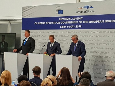 UPDATE - Iohannis: Ne-am dorit să avem un summit al unităţii, al determinării de a continua avansarea proiectului integrării europene, ca proiect fără precedent de democraţie, prosperitate şi pace. Declaraţiile lui Tusk şi Juncker - VIDEO