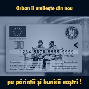 Ciolacu: 6 lei pe zi! Aceasta este raţia impusă de Orban persoanelor de peste 75 de ani, cărora le-a dat, în bătaie de joc, carduri pentru mese calde acum, în campanie electorală