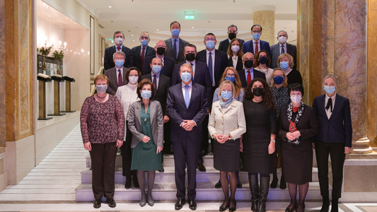 Klaus Iohannis a avut o întrevedere cu ambasadorii, cu ocazia încheierii în curând a Preşedinţiei slovene a Consiliului UE / Discuţii despre necesitatea continuării campaniei de vaccinare