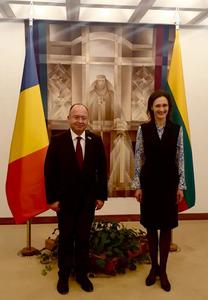 Ministrul de Externe Bogdan Aurescu a avut o întrevedere cu preşedinta Parlamentului lituanian la care a evidenţiat dinamica pozitivă a dialogului bilateral