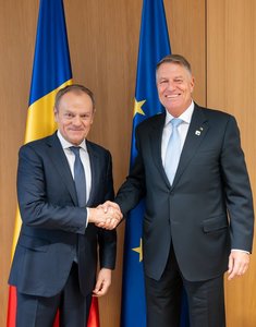 UPDATE - Preşedintele Klaus Iohannis a avut o întrevedere, la Bruxelles, cu premierul Poloniei Donald Tusk