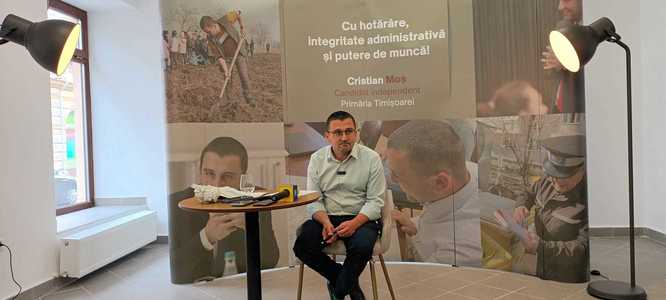 Cristian Moş, fondatorul USR Timiş, anunţă că va candida ca independent la Primăria Timişoara