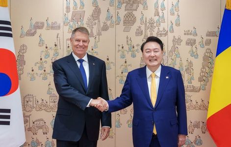 Preşedintele Klaus Iohannis, primit de preşedintele sud-coreean Yoon Suk Yeol, în a doua zi a vizitei oficiale la Seul - FOTO