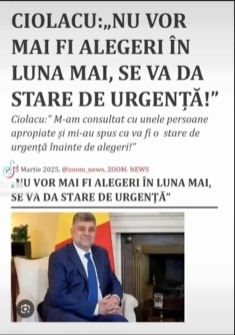 Guvernul combate o declaraţie atribuită premierului potrivit căreia nu ar mai avea loc alegeri în luna mai şi s-ar declanşa stare de alertă: Pregătirea scrutinului este în grafic / Orice informaţie contrară pe acest subiect este falsă