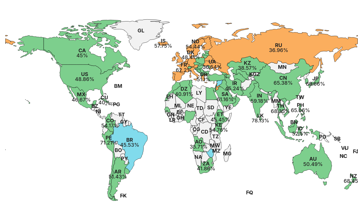 ALEGERI PREZIDENŢIALE 2025 – Românii din ţările celor două Americi, dar şi din Australia şi Asia l-au preferat pe Nicuşor Dan/ În SUA lui Donald Trump, Dan a obţinut aproape 50 de procente, devansându-l pe Simion/ Singurele ţări unde a câştigat Antonescu