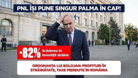 PSD: PNL susţine că investitorii n-au fugit de Bolojan, ci au rămas aici, dar şi-au transferat profiturile către firmele-mamă din străinătate! Păi cine le-a permis, fără să mai plătească taxe în România? Nu cumva chiar Bolojan?