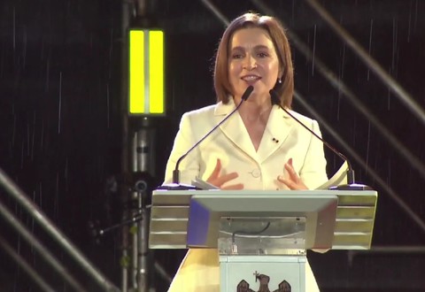 Maia Sandu: Avem o ţară tânără, dar liberă şi suficient de matură ca să îşi scrie propriul viitor şi îşi scrie propriul viitor cu litere europene şi cu grafie latină