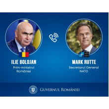 Bolojan a vorbit la telefon cu secretarul general al NATO, Mark Rutte: Alianţa să îşi menţină atenţia asupra Flancului Estic şi a Mării Negre, inclusiv prin dislocarea de capabilităţi în România, în contextul intensificării incursiunilor cu drone