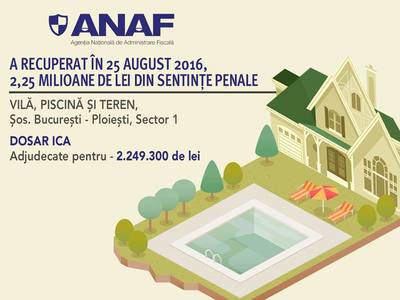 ANAF a mai recuperat 2,25 milioane lei în dosarul ICA, prin vânzarea vilei lui Vlad Săvulescu, fost şef în cadrul ADS