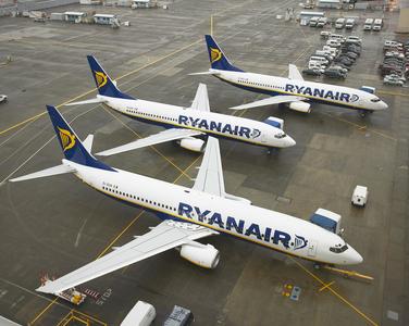Ryanair estimează pentru anul viitor o creştere cu 27% a numărului de pasageri în România, până la 1,9 milioane