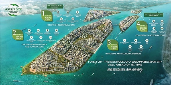 Dezvoltatori chinezi construiesc un oraş de 100 de miliarde de dolari în Malaysia, lângă Singapore