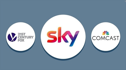 Comcast a învins Twenty-First Century Fox în lupta pentru preluarea Sky, cu o ofertă de 40 de miliarde de dolari