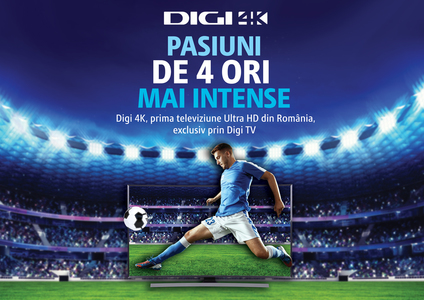 Abonaţii Digi TV Digital pot activa, de luni, extraopţiunea Digi 4K şi vor putea urmări gratuit meciuri din Bundesliga, La Liga şi UEFA Champions League