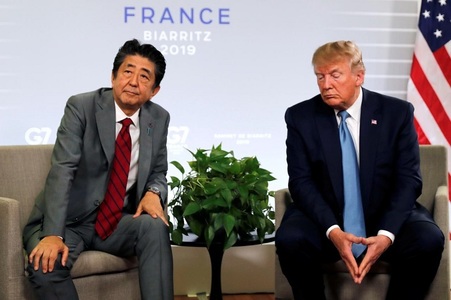 G7: Donald Trump şi premierul japonez Shinzo Abe au convenit principiile unui acord comercial