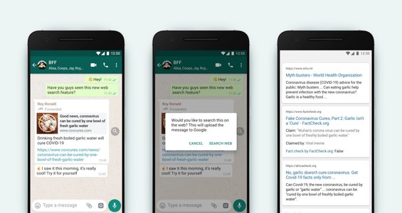 WhatsApp încearcă să combată informaţiile false cu o funcţie de căutare