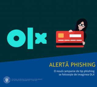 CERT-RO anunţă tentativă de fraudă pe OLX: Analizaţi cu atenţie înainte de a face clic pe link-uri sau ataşamente din surse necunoscute!