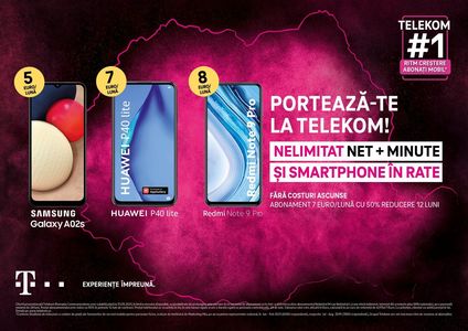 Telekom Romania anunţă că numărul de contracte postpaid de telefonie mobilă a crescut cu 6,3%, până la 1,65 milioane. Compania a lansat noi oferte pentru principalele produse şi servicii

