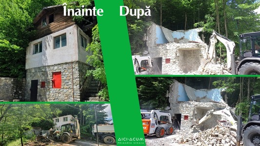 Primăria Sinaia anunţă că a demarat acţiunea de demolare a construcţiilor ilegale