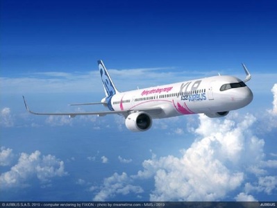 Airbus a efectuat miercuri zborul inaugural al celui mai nou şi mai mare avion de linie cu corp îngust, A321XLR