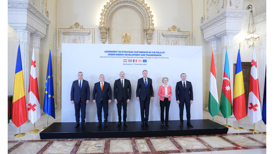 Preşedintele Republicii Azerbaidjan, la Bucureşti: Anul viitor vom exporta către Europa cel puţin 11,6 miliarde metri cubi de gaz / Romgaz a semnat un acord de livrare de gaz către România, începând din ianuarie anul viitor