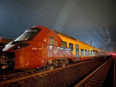 Primul tren electric produs de Alstom în Polonia pentru a fi livrat României a intrat în ţară - FOTO