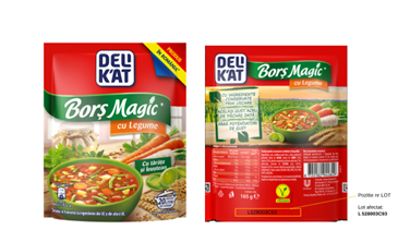 Unilever a decis să retragă de pe piaţă un număr limitat de pachete din sortimentele Knorr şi Delikat / Din cauza avarierii unui echipament din fabrică, unele pachete pot conţine fragmente de metal şi cauciuc