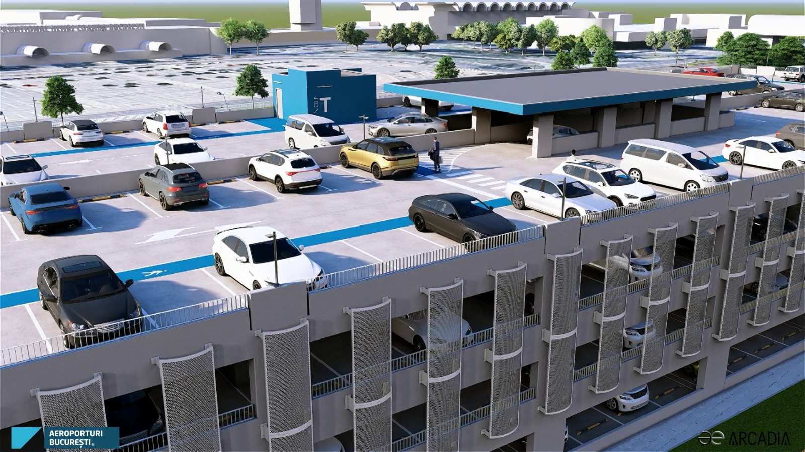 Licitaţie pentru construirea unei noi parcări ”Long Term” la Aeroportul ”Henri Coandă”, cu 795 de locuri
