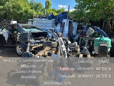 Prahova: Amendă de 40.000 de lei dată unei firme care colecta, sub formă de deşeuri, vehicule scoase din uz, deşi nu are autorizaţie de mediu care să îi permită o astfel de activitate