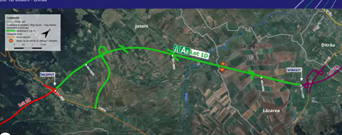 CNIR: Peste 320 de persoane şi 245 de utilaje, mobilizate pe lotul 1D Joseni-Ditrău de pe Autostrada Târgu Mureş – Târgu Neamţ. Se lucrează în mai multe puncte ale traseului - FOTO, VIDEO