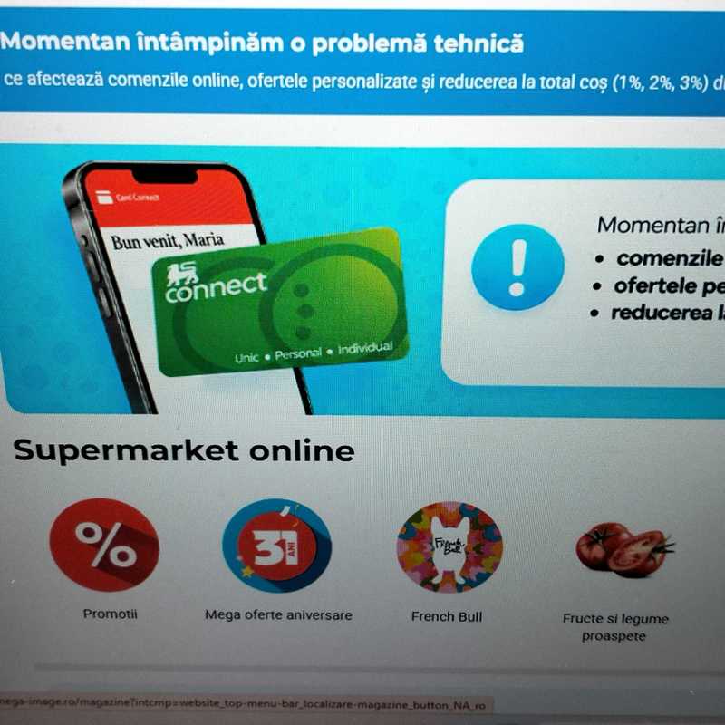 Probleme de ordin tehnic pentru magazinele Mega Image, la câteva zile după atacul cibernetic de la Ahold Delhaize, proprietarul reţelei. Comenzile online şi reducerea la total coş disponibilă prin Card Connect, afectate