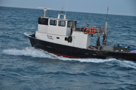 Constanţa: Şase persoane, între care trei bulgari, cercetate pentru pescuit ilegal după ce Garda de Coastă a confiscat o ambarcaţiune şi o tonă de rapană