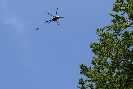 ISU Caraş-Severin: Nu se mai observă focare de incendiu în Parcul Naţional Domogled; elicopterele au efectuat 34 de aruncări cu apă