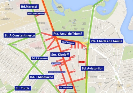 Restricţii de trafic în Capitală, pentru pregătirea paradei militare de 1 Decembrie. HARTĂ