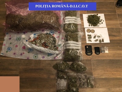 Tânăr din Bistriţa-Năsăud, arestat preventiv după ce în locuinţa sa au fost găsite peste patru kilograme de cannabis şi alte droguri
