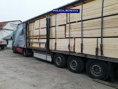 Aproape 23.000 de metri cubi de material lemnos au fost confiscaţi de poliţişti, în primele luni ale anului