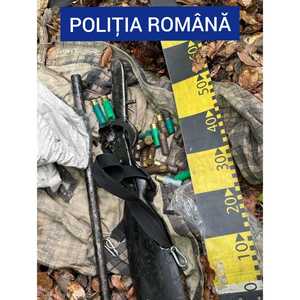 Armă şi mai multe cartuşe, ascunse într-o pădure din judeţul Caraş-Severin, după ce proprietarul a tras mai multe focuri asupra unor vecini