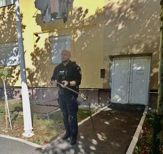 Drobeta Turnu Severin - Jandarmii au intervenit pentru îndepărtarea unei vipere din zona unui bloc - FOTO
