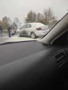 O maşină de Poliţie a luat foc în mers în Oradea / Autospeciala tocmai fusese scoasă din service 