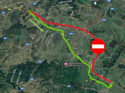 Sibiu: Circulaţie închisă pe autostradă, în noaptea de joi spre vineri, pentru lucrări de montarea unui panou de afişare şi alte echipamente de monitorizare a traficului

