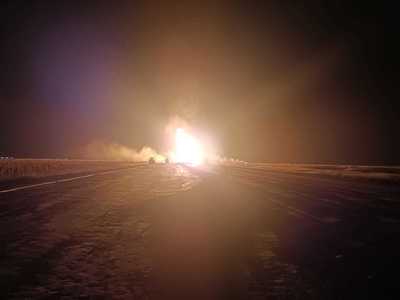 Explozie pe şantierul Autostrăzii Moldova - ISU Vrancea: Deflagraţia, urmată de incendiu, s-a produs din cauza fisurării magistralei de transport gaze naturale şi apariţiei scânteilor mecanice, în urma lucrărilor pe şantier