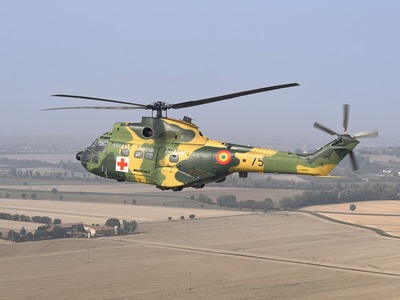 Ministerul Apărării: Cea mai lungă dislocare în zbor a elicopterelor IAR-330M s-a executat cu succes / 31 de militari, la exerciţiul multinaţional ”MILEX 23” în Spania

